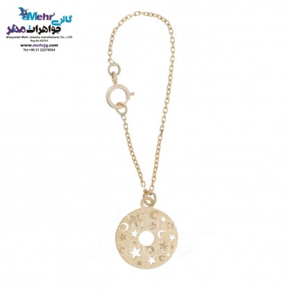 Gold Watch Pendant - Moon and Star Design-MW0269